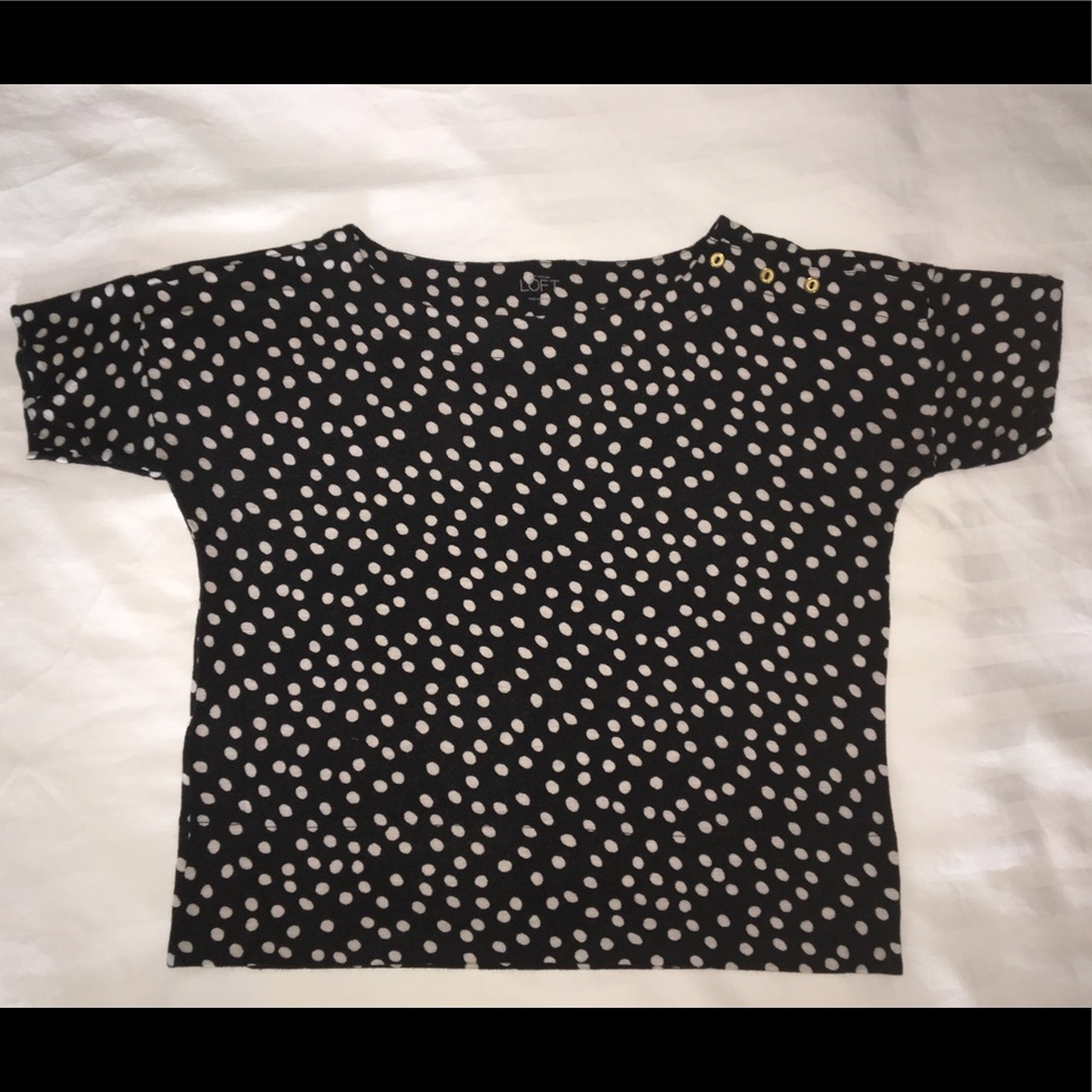 LOFT boatneck sweater type short sleeve top